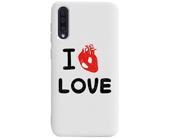 Придбати Чехол-накладка TOTO Pure TPU 2mm Print Case Samsung Galaxy A30s/A50/A50s #42 Love Heart White, image , характеристики, відгуки