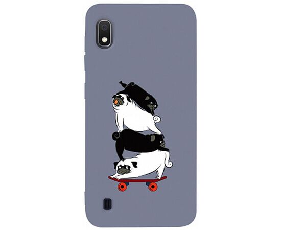 Придбати Чехол-накладка TOTO Matt TPU 2mm Print Case Samsung Galaxy A10 #51 Mops Skate Lavander Grey, image , характеристики, відгуки