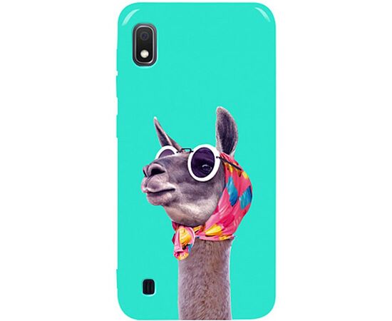 Купить Чехол-накладка TOTO Pure TPU 2mm Print Case Samsung Galaxy A10 #8 Lama Glasses Mint, фото , характеристики, отзывы