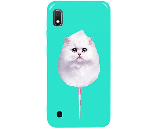 Купить Чехол-накладка TOTO Pure TPU 2mm Print Case Samsung Galaxy A10 #9 Cat Candy Mint, фото , характеристики, отзывы