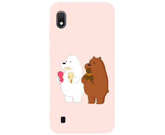 Придбати Чехол-накладка TOTO Matt TPU 2mm Print Case Samsung Galaxy A10 #66 Bear Icecreame Sand pink, image , характеристики, відгуки