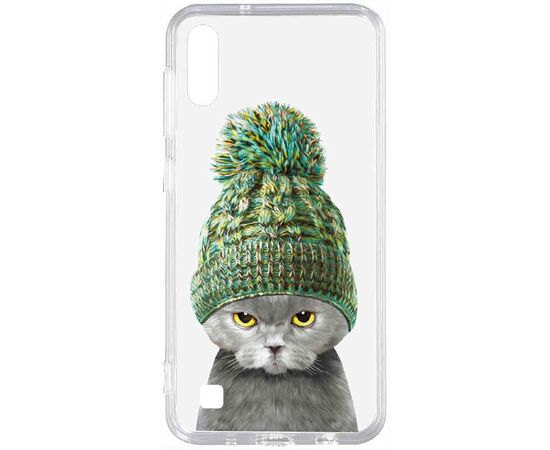 Придбати Чехол-накладка TOTO Acrylic+TPU Print Case Samsung Galaxy A10 #7 Cat In Hat Transparent, image , характеристики, відгуки