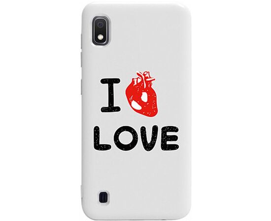 Придбати Чехол-накладка TOTO Pure TPU 2mm Print Case Samsung Galaxy A10 #42 Love Heart White, image , характеристики, відгуки