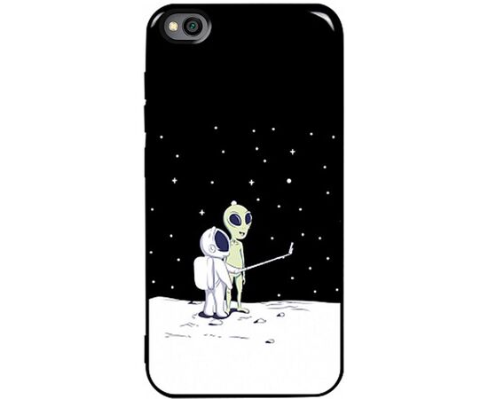 Придбати Чехол-накладка TOTO Pure TPU 2mm Print Case Xiaomi Redmi Go #40 Ufo Moon Black, image , характеристики, відгуки