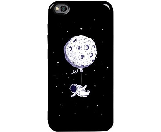 Придбати Чехол-накладка TOTO Pure TPU 2mm Print Case Xiaomi Redmi Go #47 Space Moon Black, image , характеристики, відгуки