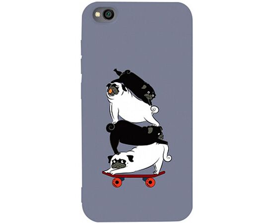 Купить Чехол-накладка TOTO Matt TPU 2mm Print Case Xiaomi Redmi Go #51 Mops Skate Lavander Grey, фото , характеристики, отзывы