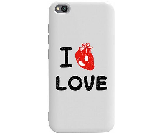 Придбати Чехол-накладка TOTO Pure TPU 2mm Print Case Xiaomi Redmi Go #42 Love Heart White, image , характеристики, відгуки