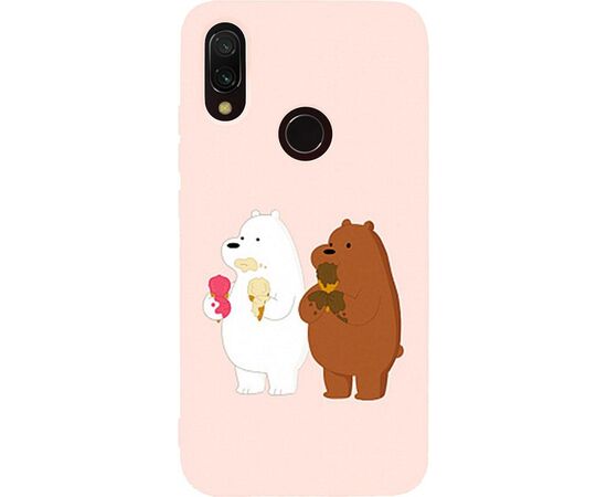 Придбати Чехол-накладка TOTO Matt TPU 2mm Print Case Xiaomi Redmi 7 #66 Bear Icecreame Sand pink, image , характеристики, відгуки