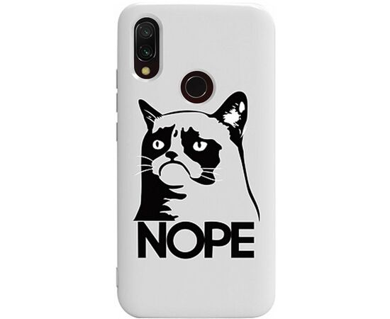 Придбати Чехол-накладка TOTO Pure TPU 2mm Print Case Xiaomi Redmi 7 #4 Cat Nope White, image , характеристики, відгуки