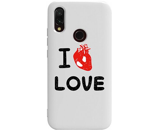 Купить Чехол-накладка TOTO Pure TPU 2mm Print Case Xiaomi Redmi 7 #42 Love Heart White, фото , характеристики, отзывы