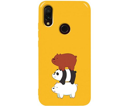 Придбати Чехол-накладка TOTO Pure TPU 2mm Print Case Xiaomi Redmi 7 #13 Bears Yellow, image , характеристики, відгуки