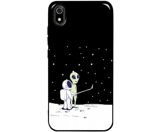 Придбати Чехол-накладка TOTO Pure TPU 2mm Print Case Xiaomi Redmi 7A #40 Ufo Moon Black, image , характеристики, відгуки