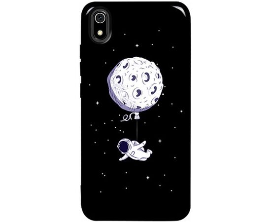 Придбати Чехол-накладка TOTO Pure TPU 2mm Print Case Xiaomi Redmi 7A #47 Space Moon Black, image , характеристики, відгуки