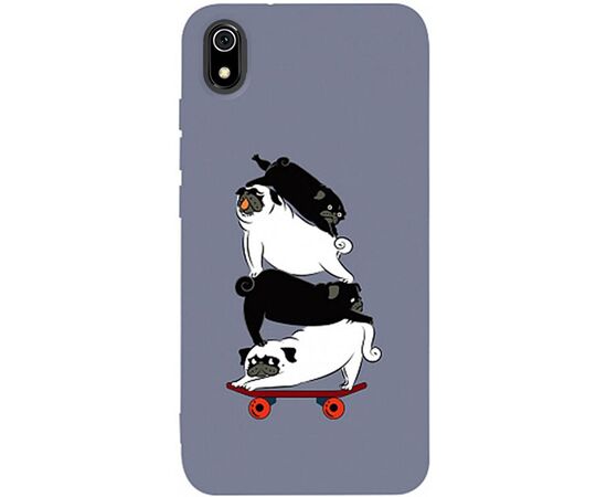 Придбати Чехол-накладка TOTO Matt TPU 2mm Print Case Xiaomi Redmi 7A #51 Mops Skate Lavander Grey, image , характеристики, відгуки