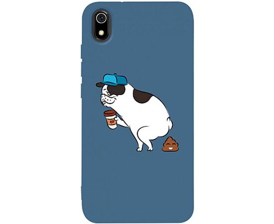 Придбати Чехол-накладка TOTO Matt TPU 2mm Print Case Xiaomi Redmi 7A #50 Mops Kak Navy Blue, image , характеристики, відгуки