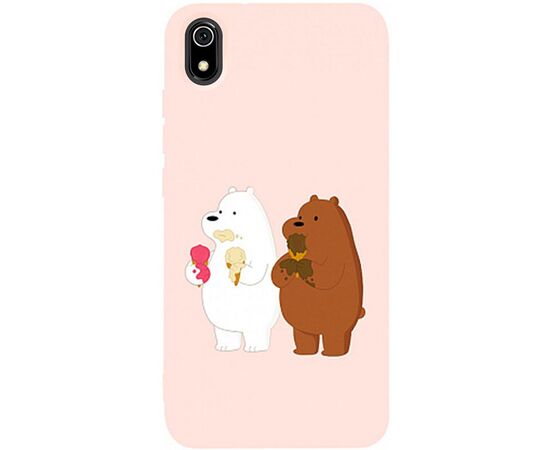 Придбати Чехол-накладка TOTO Matt TPU 2mm Print Case Xiaomi Redmi 7A #66 Bear Icecreame Sand pink, image , характеристики, відгуки