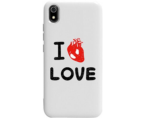 Придбати Чехол-накладка TOTO Pure TPU 2mm Print Case Xiaomi Redmi 7A #42 Love Heart White, image , характеристики, відгуки