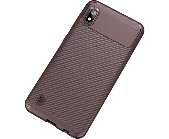 Придбати Чехол-накладка TOTO TPU Carbon Fiber 1,5mm Case Samsung Galaxy A10 Coffee, image , зображення 2, характеристики, відгуки