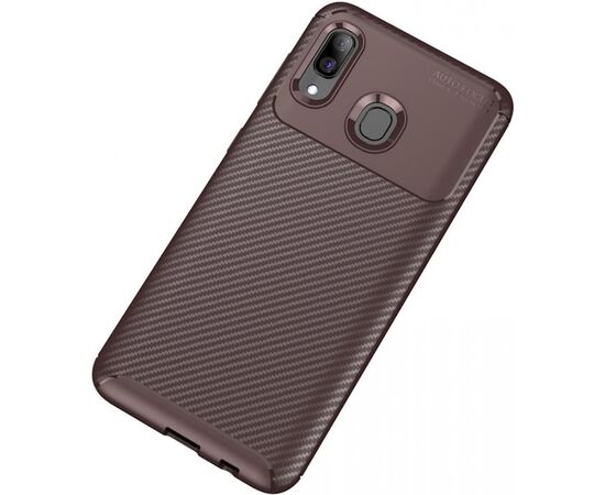 Придбати Чехол-накладка TOTO TPU Carbon Fiber 1,5mm Case Samsung Galaxy A20/A30 Coffee, image , зображення 2, характеристики, відгуки