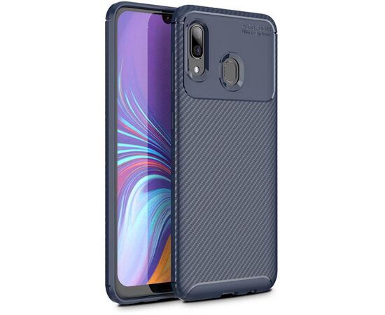 Купить Чехол-накладка TOTO TPU Carbon Fiber 1,5mm Case Samsung Galaxy A40 Dark Blue, фото , характеристики, отзывы