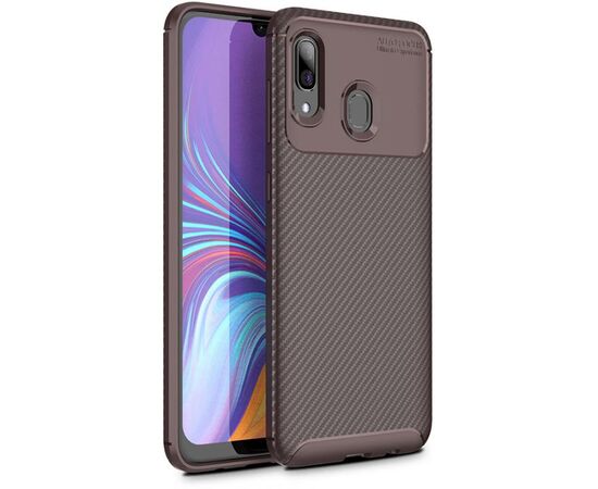 Купить Чехол-накладка TOTO TPU Carbon Fiber 1,5mm Case Samsung Galaxy A40 Coffee, фото , характеристики, отзывы