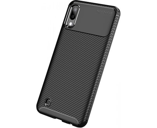 Придбати Чехол-накладка TOTO TPU Carbon Fiber 1,5mm Case Samsung Galaxy M10 Black, image , характеристики, відгуки