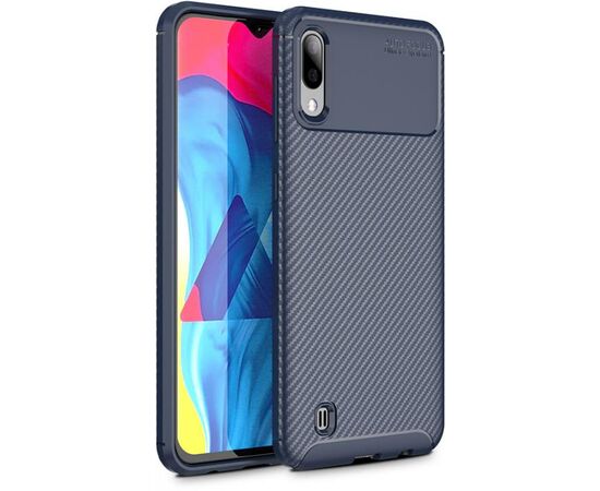 Придбати Чехол-накладка TOTO TPU Carbon Fiber 1,5mm Case Samsung Galaxy M10 Dark Blue, image , характеристики, відгуки