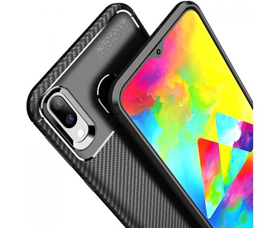 Придбати Чехол-накладка TOTO TPU Carbon Fiber 1,5mm Case Samsung Galaxy M20 Black, image , зображення 6, характеристики, відгуки