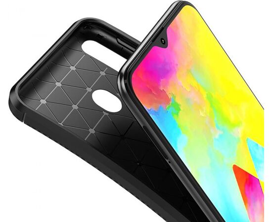 Придбати Чехол-накладка TOTO TPU Carbon Fiber 1,5mm Case Samsung Galaxy M20 Black, image , зображення 8, характеристики, відгуки