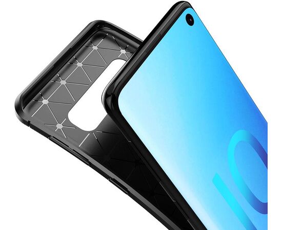 Придбати Чехол-накладка TOTO TPU Carbon Fiber 1,5mm Case Samsung Galaxy S10 Coffee, image , зображення 3, характеристики, відгуки