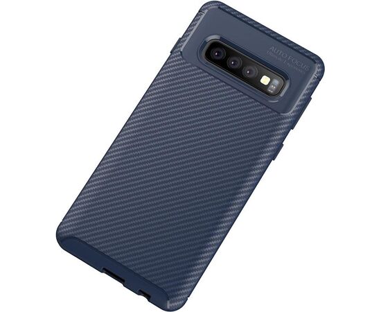 Придбати Чехол-накладка TOTO TPU Carbon Fiber 1,5mm Case Samsung Galaxy S10 Dark Blue, image , зображення 2, характеристики, відгуки