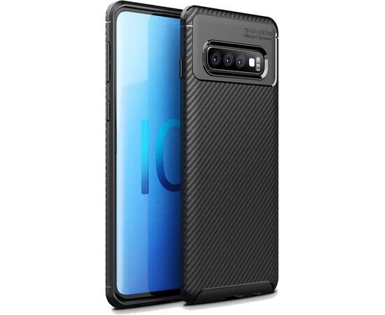 Придбати Чехол-накладка TOTO TPU Carbon Fiber 1,5mm Case Samsung Galaxy S10+ Black, image , зображення 2, характеристики, відгуки