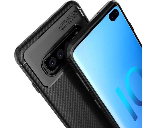 Придбати Чехол-накладка TOTO TPU Carbon Fiber 1,5mm Case Samsung Galaxy S10+ Black, image , зображення 6, характеристики, відгуки