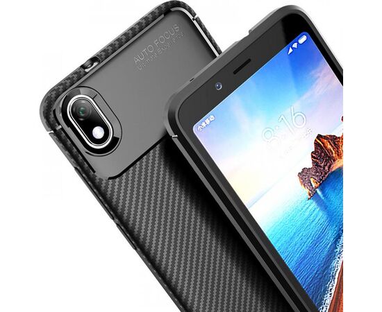 Придбати Чехол-накладка TOTO TPU Carbon Fiber 1,5mm Case Xiaomi Redmi 7A Black, image , зображення 6, характеристики, відгуки