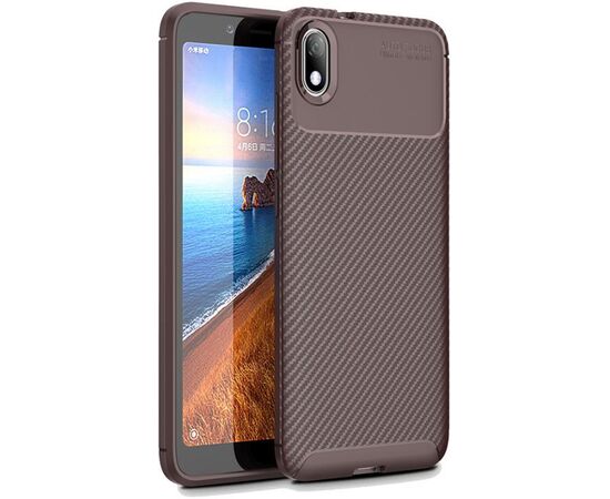 Придбати Чехол-накладка TOTO TPU Carbon Fiber 1,5mm Case Xiaomi Redmi 7A Coffee, image , характеристики, відгуки