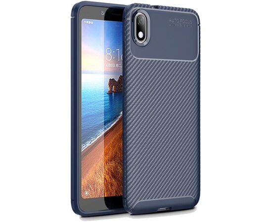 Придбати Чехол-накладка TOTO TPU Carbon Fiber 1,5mm Case Xiaomi Redmi 7A Dark Blue, image , характеристики, відгуки