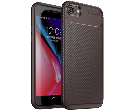 Придбати Чехол-накладка TOTO TPU Carbon Fiber 1,5mm Case Apple iPhone 7/8/SE 2020 Coffee, image , характеристики, відгуки