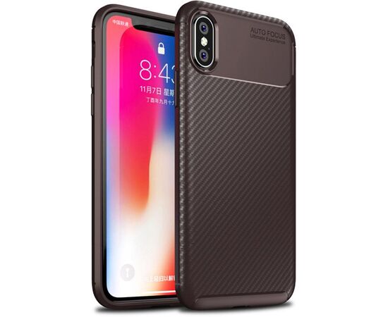 Купить Чехол-накладка TOTO TPU Carbon Fiber 1,5mm Case Apple iPhone X/XS Coffee, фото , характеристики, отзывы