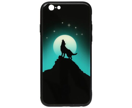 Придбати Чехол-накладка TOTO Night Light Print Glass Case Apple iPhone 6/6S Howling Wolf, image , характеристики, відгуки