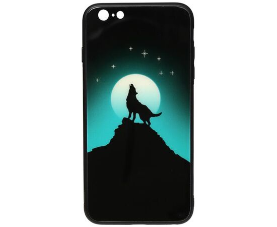 Купить Чехол-накладка TOTO Night Light Print Glass Case Apple iPhone 6 Plus/6S Plus Howling Wolf, фото , характеристики, отзывы