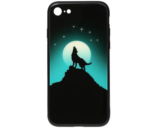 Придбати Чехол-накладка TOTO Night Light Print Glass Case Apple iPhone 7/8/SE 2020 Howling Wolf, image , характеристики, відгуки