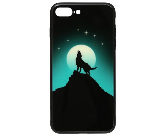 Придбати Чехол-накладка TOTO Night Light Print Glass Case Apple iPhone 7 Plus/8 Plus Howling Wolf, image , характеристики, відгуки