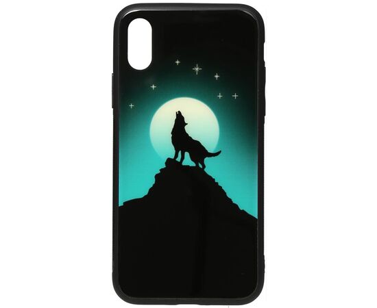 Придбати Чехол-накладка TOTO Night Light Print Glass Case Apple iPhone X/XS Howling Wolf, image , характеристики, відгуки