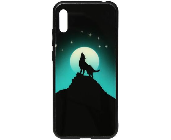 Придбати Чехол-накладка TOTO Night Light Print Glass Case Huawei Y6 2019 Howling Wolf, image , характеристики, відгуки