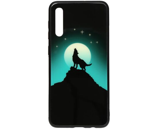 Придбати Чехол-накладка TOTO Night Light Print Glass Case Samsung Galaxy A30s/A50/A50s Howling Wolf, image , характеристики, відгуки