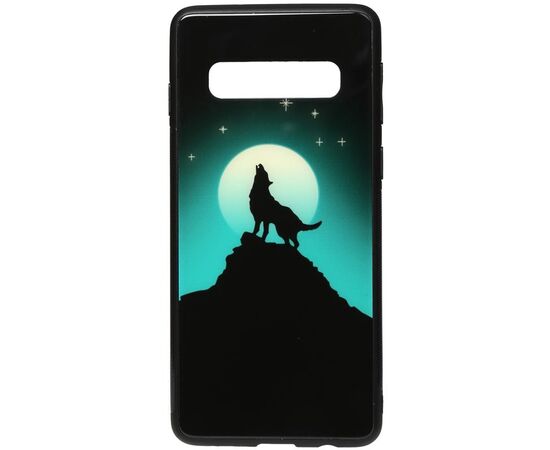 Купить Чехол-накладка TOTO Night Light Print Glass Case Samsung Galaxy S10+ Howling Wolf, фото , характеристики, отзывы