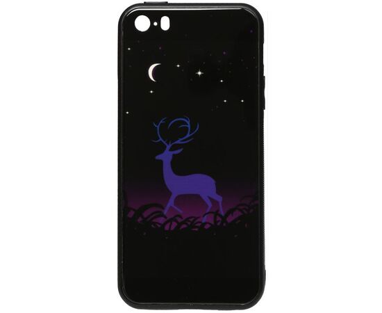 Придбати Чехол-накладка TOTO Night Light Print Glass Case Apple iPhone SE/5s/5 Deer, image , характеристики, відгуки