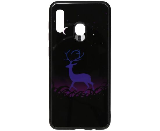 Придбати Чехол-накладка TOTO Night Light Print Glass Case Samsung Galaxy A20/A30 Deer, image , характеристики, відгуки