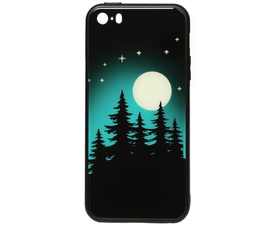 Придбати Чехол-накладка TOTO Night Light Print Glass Case Apple iPhone SE/5s/5 Full Moon, image , характеристики, відгуки