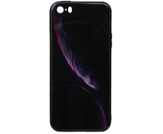 Придбати Чехол-накладка TOTO Print Glass Space Case Apple iPhone SE/5s/5 Black, image , характеристики, відгуки